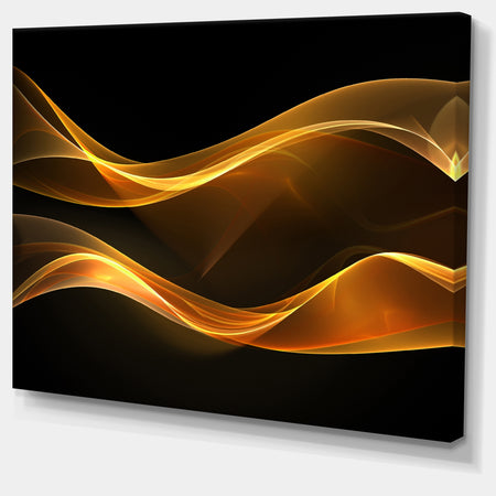 Straight Pink Waves - Abstract Digital Art Canvas Print