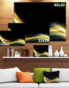 Gold in Black Upward Lines - Abstract Digital Art Canvas Print