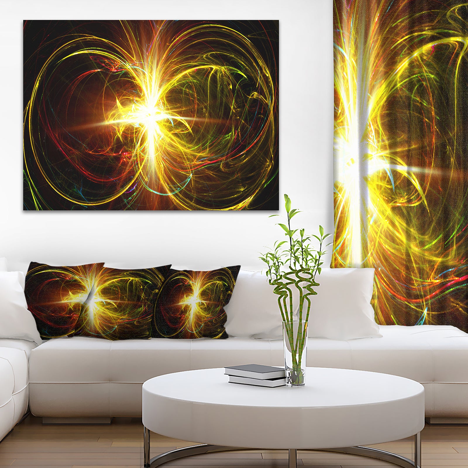 Fractal Hoops - Abstract Digital Art Canvas Print