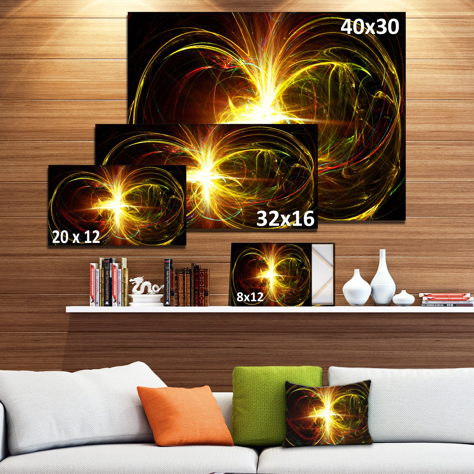 Fractal Hoops - Abstract Digital Art Canvas Print