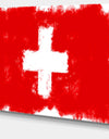 Switzerland Flag Illustration - Flag Painting Canvas Print