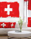 Switzerland Flag Illustration - Flag Painting Canvas Print