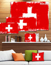 Switzerland Flag Illustration - Flag Painting Canvas Print