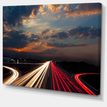 Long Exposure Traffic - Abstract Digital Art Canvas Print