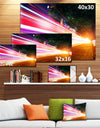 Expressway Light Trails - Cityscape Photo Canvas Art Print