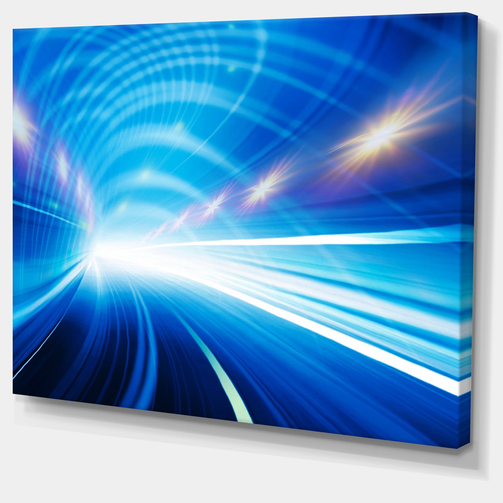 Speed Motion in Highway Tunnel - Abstract Digital Art Canvas Print