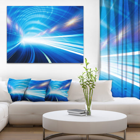Speed Motion in Highway Tunnel - Abstract Digital Art Canvas Print