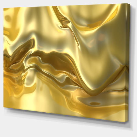 Golden Cloth Texture - Abstract Digital Art Canvas Print