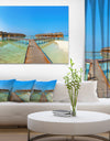 Bungalows in Maldives Island - Landscape Photo Canvas Print