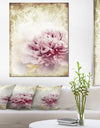 Pink Peony in Vintage Style - Floral Art Canvas Print