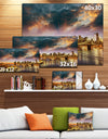 Manhattan at Winter Sunset - Cityscape Photo Canvas Print