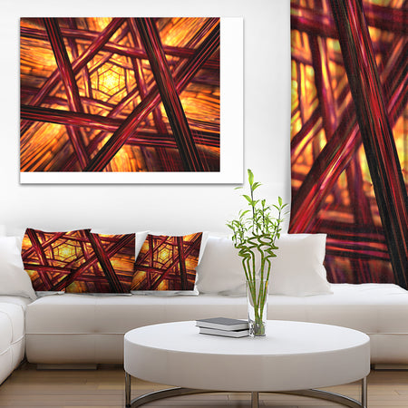 Fractal Mandala Design - Abstract Digital Art Canvas Print