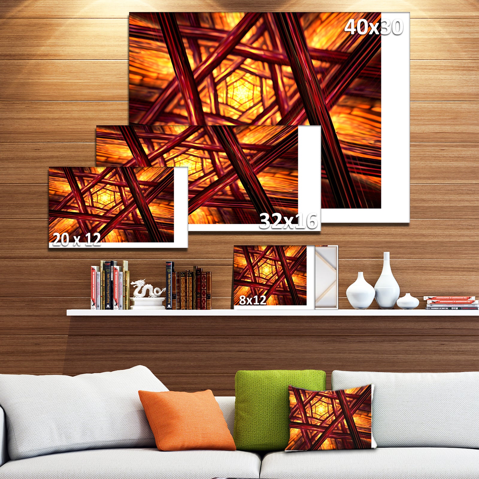 Fractal Mandala Design - Abstract Digital Art Canvas Print