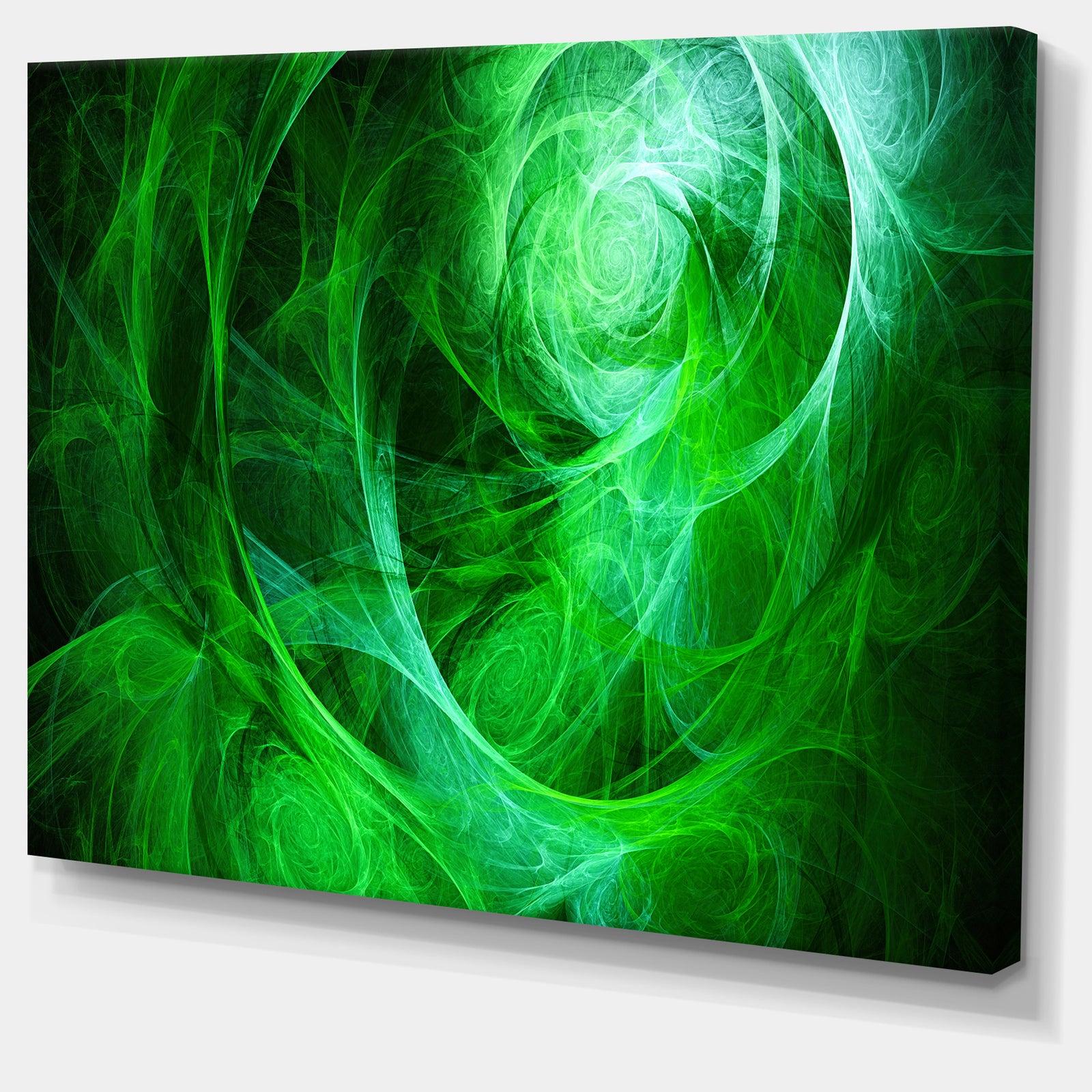 Green Stormy Sky Texture - Abstract Digital Art Canvas Print