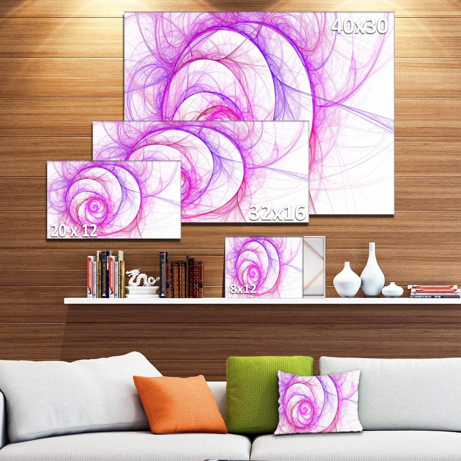 Pink Exotic Flower Pattern - Floral Digital Art Canvas Print