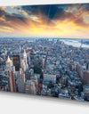 Aerial View of NYC Skyscrapers - Cityscape Photo Canvas Print