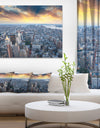 Aerial View of NYC Skyscrapers - Cityscape Photo Canvas Print