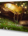 Enchanted Cave with Flowers - Landscape Digital Canvas Print