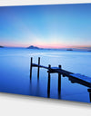 Wooden Pier in Blue Sea - Seascape Photo Canvas Print