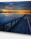 Azure Waters Behind Pier - Seascape Photo Canvas Print