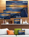 Azure Waters Behind Pier - Seascape Photo Canvas Print