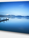 Bright Blue Sky with Pier - Seascape Photo Canvas Print