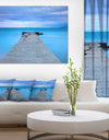 Broken Concrete Jetty - Seascape Photo Canvas Print