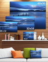 Dark Blue Sea with Pier Remains - Seascape Photo Canvas Print