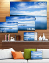White Clouds and Blue Sea - Seascape Photo Canvas Print