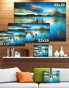 Cloudy Lake with Broken Pier - Seascape Photo Canvas Print