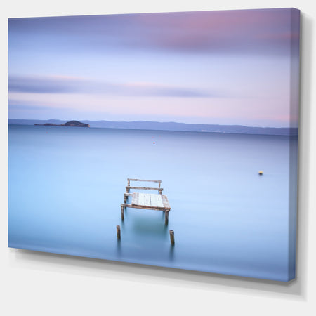 Bright Purple Sky - Seascape Photo Canvas Print