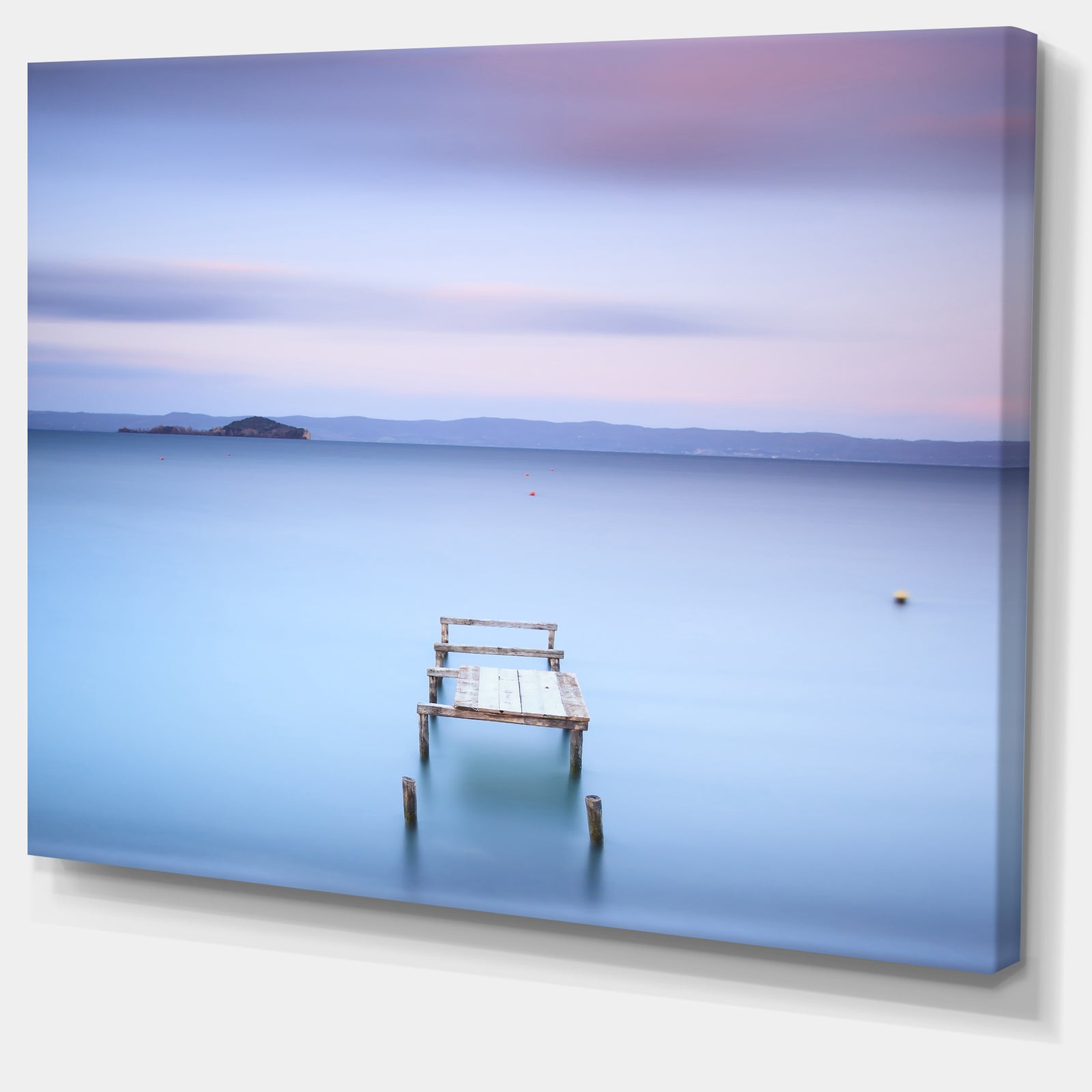 Bright Purple Sky - Seascape Photo Canvas Print