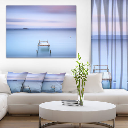 Bright Purple Sky - Seascape Photo Canvas Print