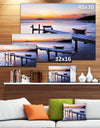 Old Wooden Pier at Sunset - Seascape Photo Canvas Print