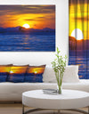 Old Wooden Pavilion in Sea - Seascape Photo Canvas Print