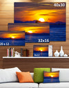 Old Wooden Pavilion in Sea - Seascape Photo Canvas Print
