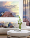 Pier Under Bright Sky - Seascape Photo Canvas Print