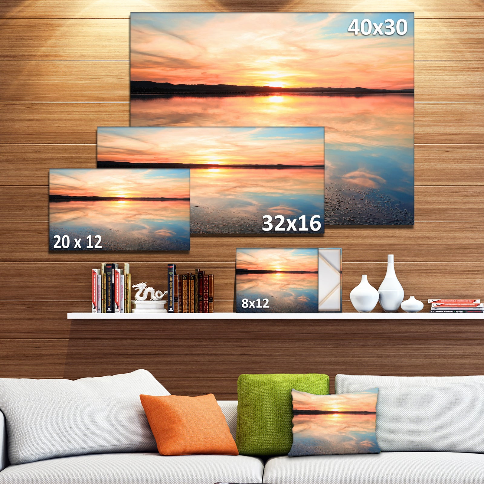 Sensational Sunset in Australia - Seascape Photo Canvas Print
