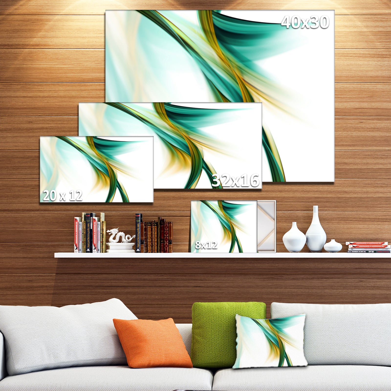 Blue Gold Texture Pattern - Abstract Digital Art Canvas Print