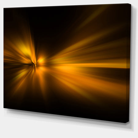 Gold Light Over Dark Pattern - Abstract Digital Art Canvas Print