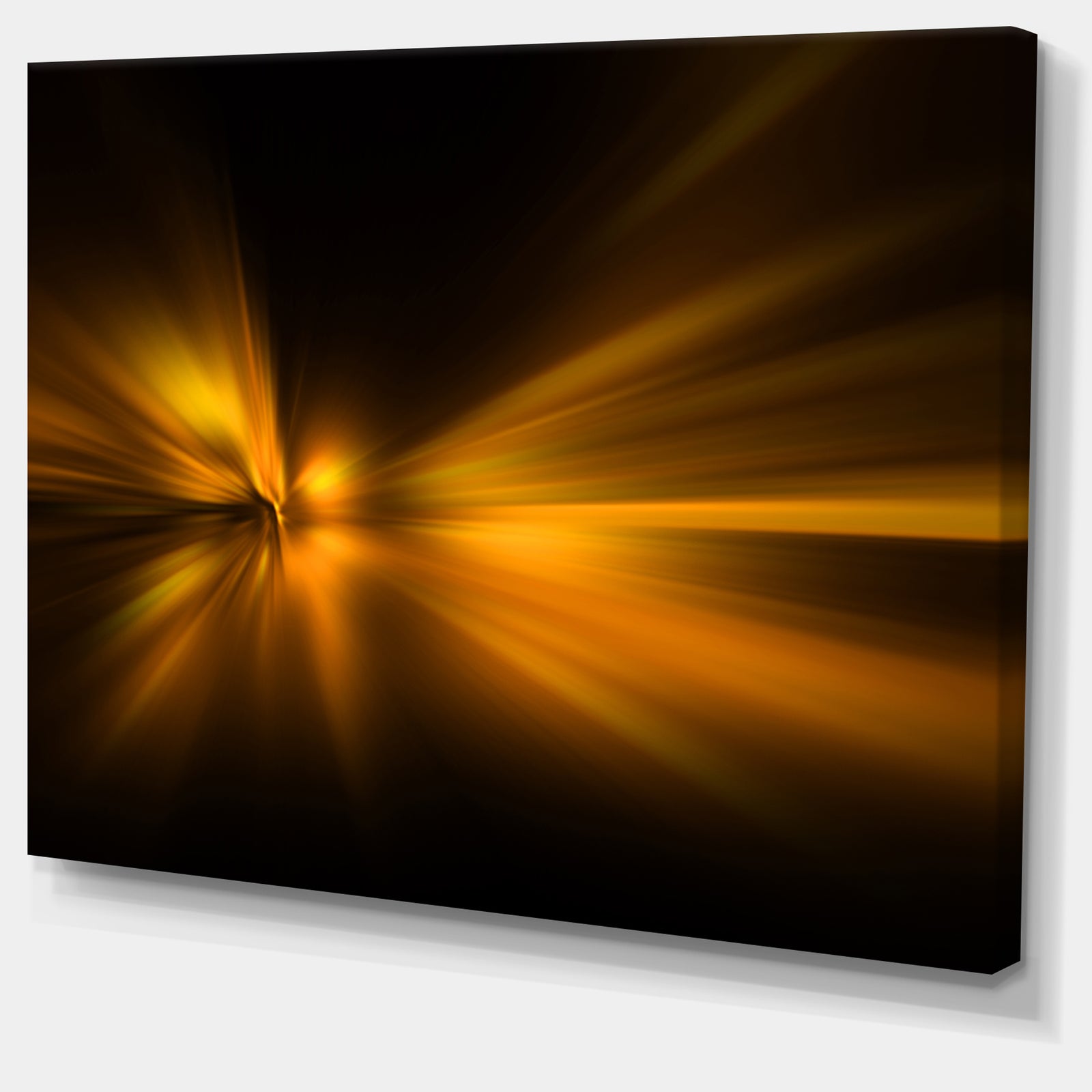 Gold Light Over Dark Pattern - Abstract Digital Art Canvas Print