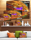 Colorful Traffic Trails in City - Cityscape Photo Canvas Print