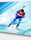 Extreme Male Skier - Portrait Digital Art Canvas Art Print