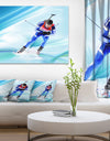 Extreme Male Skier - Portrait Digital Art Canvas Art Print