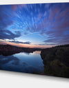 Clouds Reflection in River - Landscape Photo Canvas Print