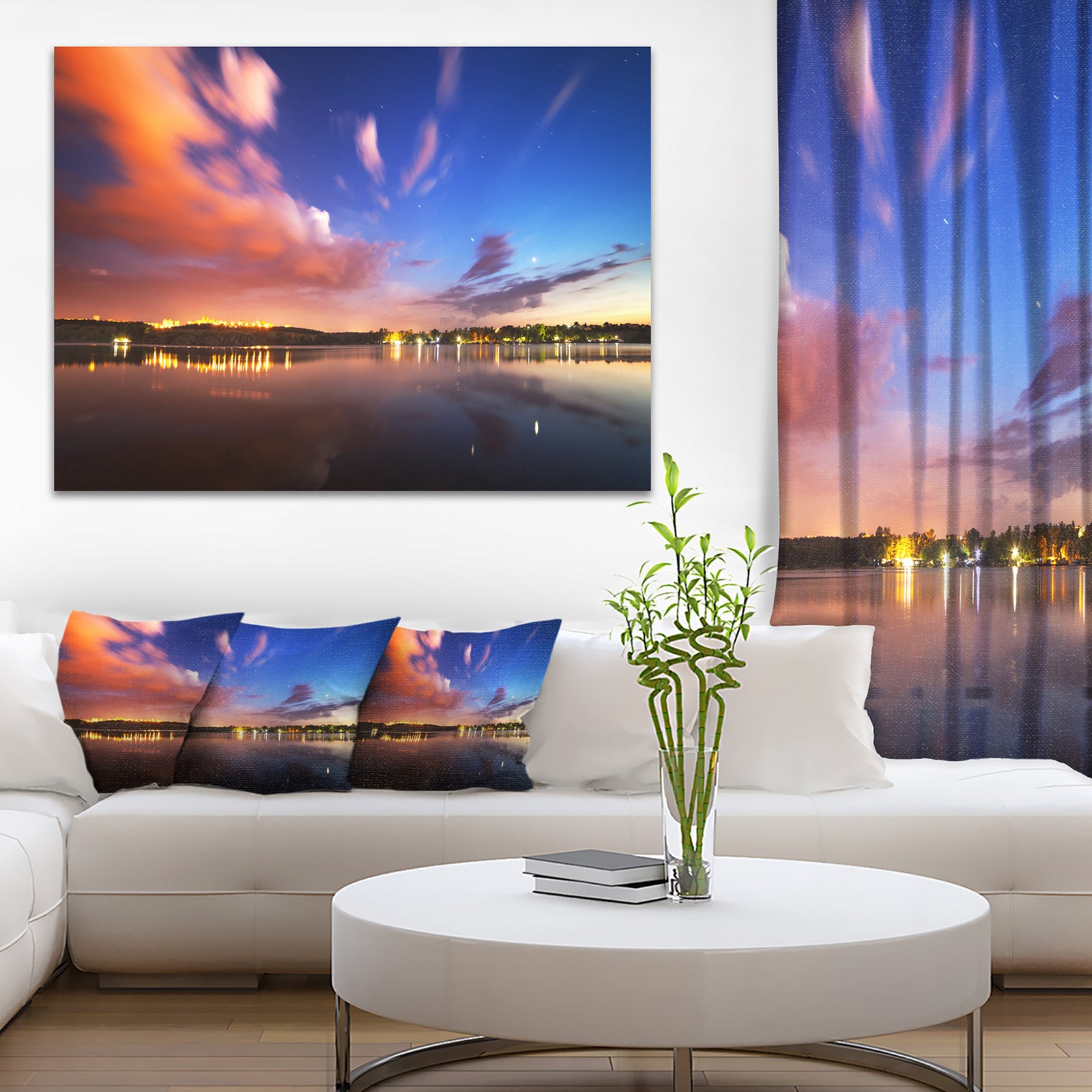 Delighted Reflection in River - Landscape Photo Canvas Print