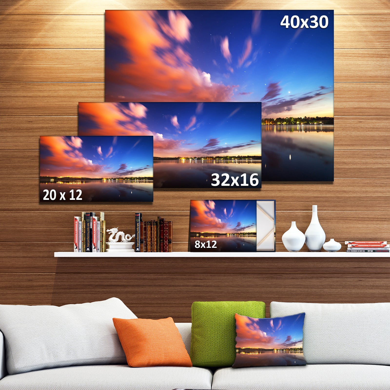Delighted Reflection in River - Landscape Photo Canvas Print