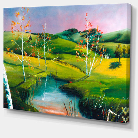 Endless Green Pastures - Landscape Painting Canvas Print