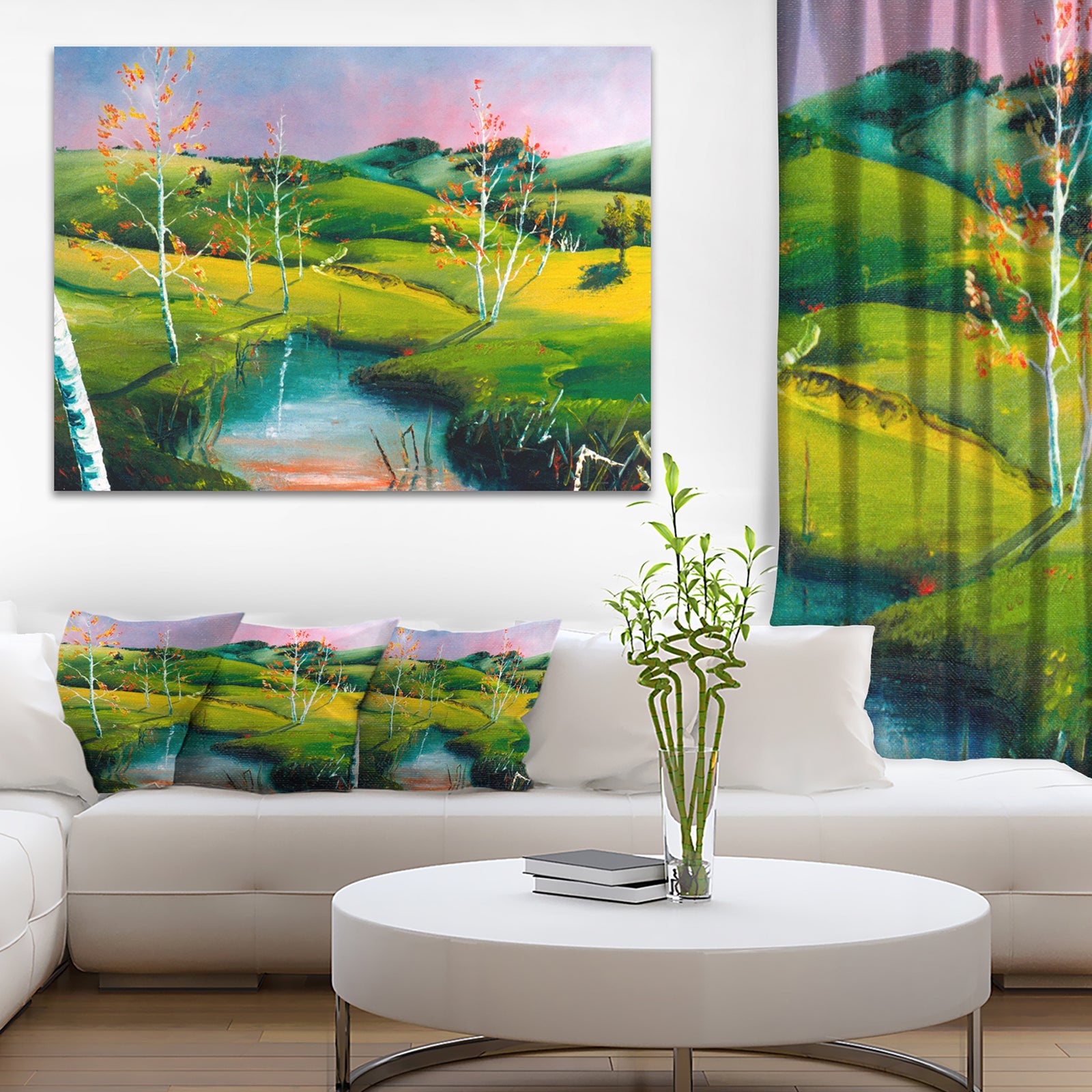 Endless Green Pastures - Landscape Painting Canvas Print