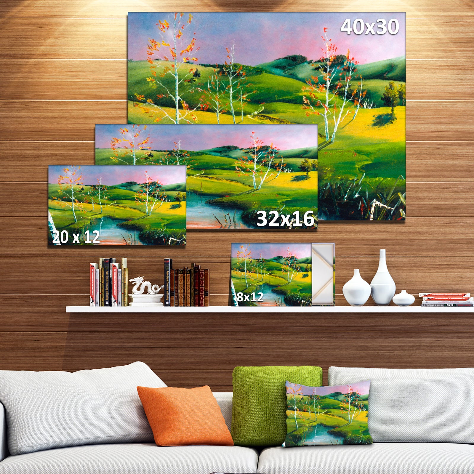 Endless Green Pastures - Landscape Painting Canvas Print